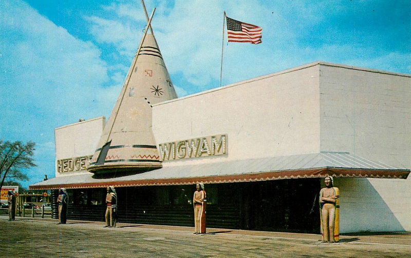 Hedges Wig Wam Restaurant - Vintage Postcard (newer photo)